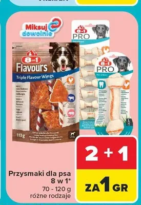 Przysmaki dla psa 8in1 Flavours promocja w Carrefour