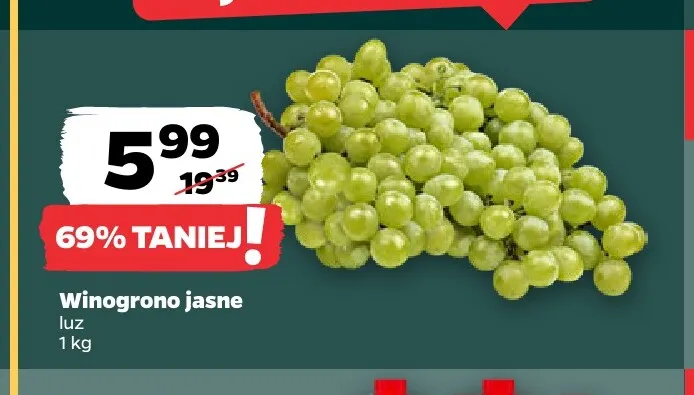 Winogrona jasne promocja w Netto