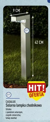 Solarna lampka chodnikowa CASALUX promocja w Aldi