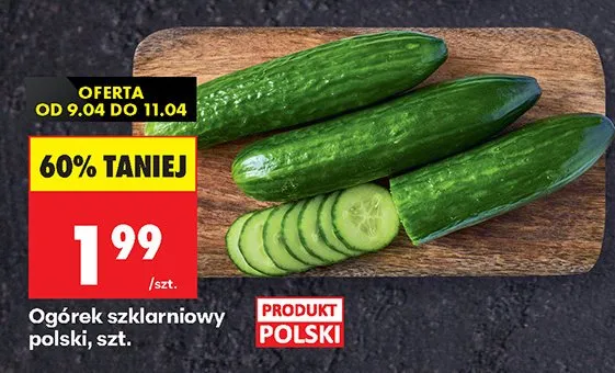 Ogórek szklarniowy polski promocja w Biedronka
