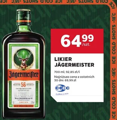 Likier Jägermeister promocja w Stokrotka