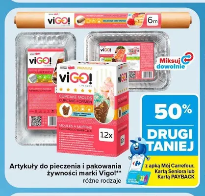Artykuły do pieczenia i pakowania żywności Vigo! promocja w Carrefour