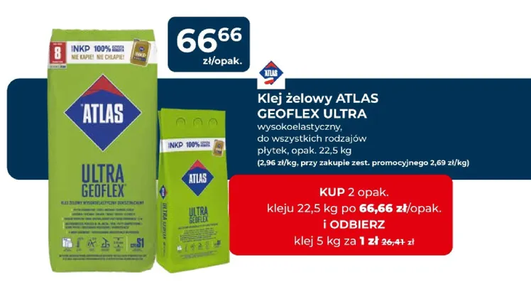 Klej żelowy Atlas Geoflex Ultra promocja w PSB Mrówka