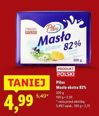Masło ekstra 82% promocja w Lidl