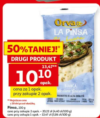 Pinsa Bianca Sublime Gourmet promocja w Auchan