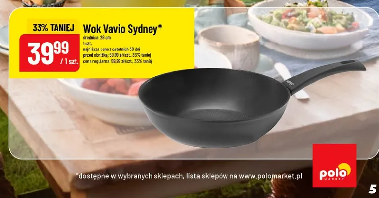 Wok Vavio Sydney 28 cm promocja w POLOmarket