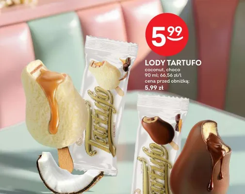 Lody Tartufo coconut promocja w Żabka