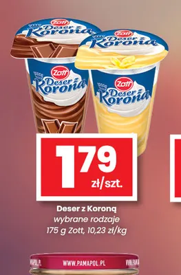 Deser z Koroną Zott promocja w emma MARKET