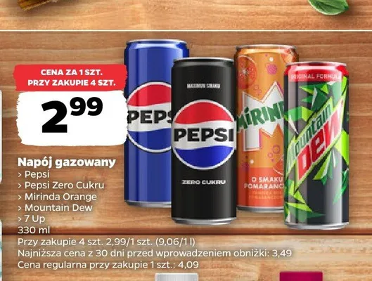 Napój gazowany Mirinda Orange promocja w Netto