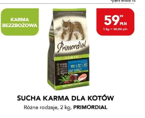 Sucha karma dla kotów PRIMORDIAL promocja w Aquael zoo