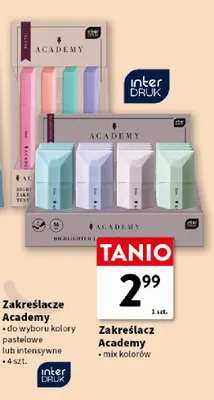 Zakreślacz pastelowy Interdruk Academy promocja w Intermarche