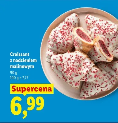 Croissant z nadzieniem malinowym promocja w Lidl
