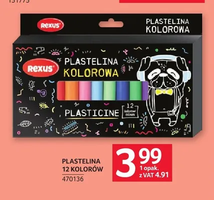 Plastelina kolorowa Rexus promocja w Selgros
