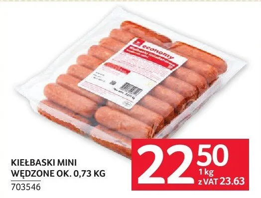 Kiełbaski mini wędzone ok. 0,73 KG promocja w Selgros