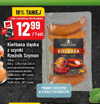 Kiełbasa śląska z szynki Rzeźnik Szymon promocja w POLOmarket