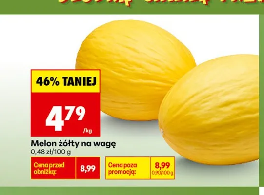 Melon żółty na wagę promocja w Biedronka