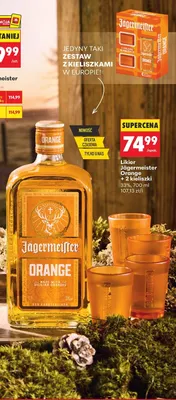 Likier Jägermeister Orange + 2 kieliszki 33% promocja w Biedronka