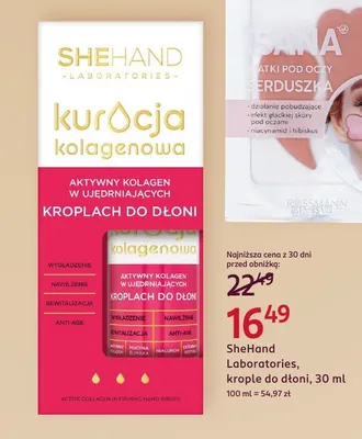Krople do dłoni kolagenowe promocja w Rossmann