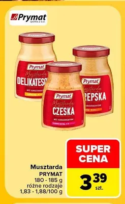 Musztarda delikatesowa Prymat promocja w Carrefour