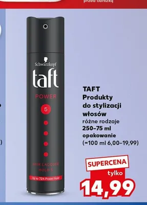 Lakier do włosów TAFT Power 5 promocja w Kaufland
