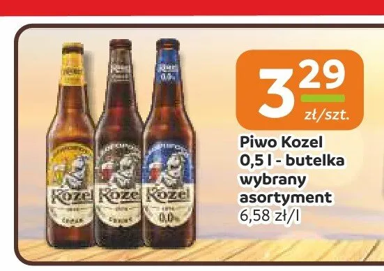 Piwo bezalkoholowe Kozel 0,0% promocja w Społem Częstochowa