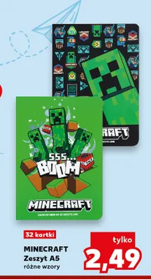 Zeszyt A5 Minecraft promocja w Kaufland
