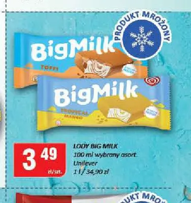 Lody Big Milk toffi promocja w Chorten