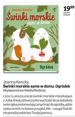 Książka Świnki morskie same w domu. Ogródek Joanna Kencka oprawa miękka promocja w Empik