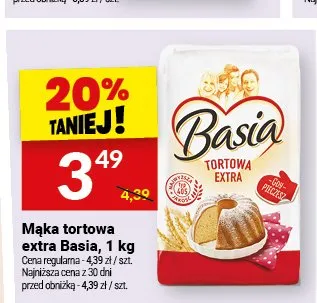 Mąka tortowa extra Basia promocja w Twój Market