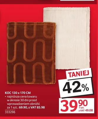 Koc 130x170 cm promocja w Selgros