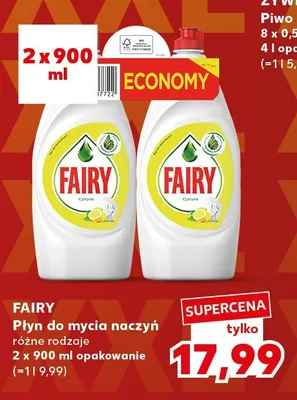 Płyn do mycia naczyń Fairy 2-pak 900 ml promocja w Kaufland