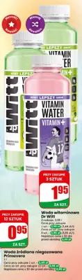 Woda witaminowa Dr Witt jagoda promocja w Dino