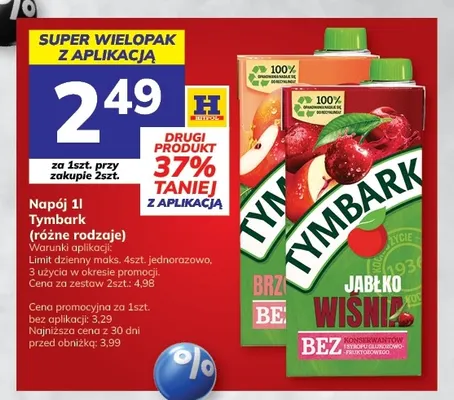 Napój Tymbark brzoskwinia promocja w Hitpol