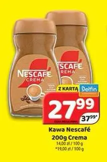 Kawa rozpuszczalna Nescafé Crema promocja w Delfin