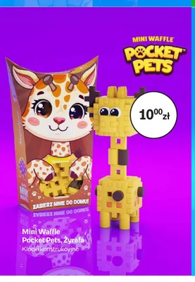 Klocki konstrukcyjne Mini Waffle Pocket Pets Żyrafa promocja w Empik