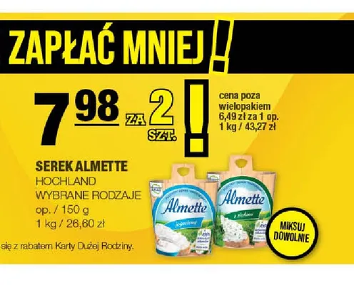 Serek Almette Hochland promocja w SPAR