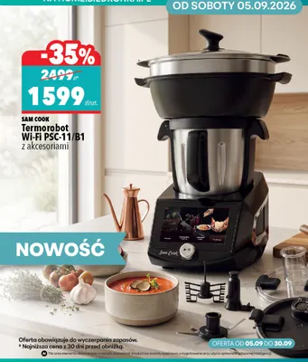 Termorobot Wi-Fi PSC-11/B1 z akcesoriami Sam Cook promocja w Biedronka Home