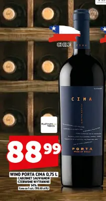 Wino czerwone Porta Cima Cabernet Sauvignon wytrawne promocja w TOPAZ