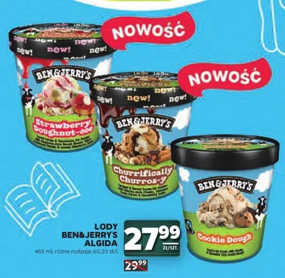 Lody Ben & Jerry's Strawberry Doughnut-eee promocja w Stokrotka