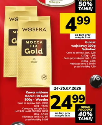 Kawa mielona Mocca Fix Gold Woseba promocja w Hitpol