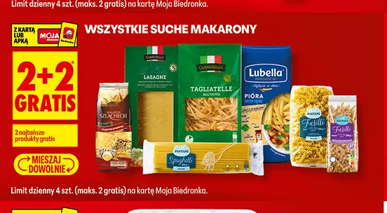 Suche makarony promocja w Biedronka