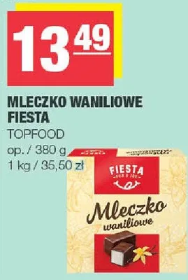 Mleczko waniliowe Fiesta promocja w SPAR