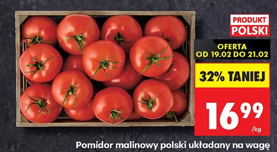 Pomidor malinowy polski układany na wagę promocja w Biedronka