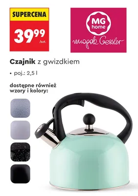 Czajnik z gwizdkiem MG Home Magda Gessler 2,5l promocja w Biedronka