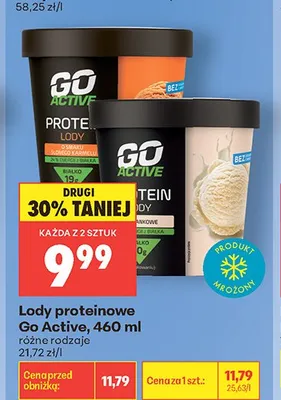 Lody proteinowe Go Active promocja w Biedronka