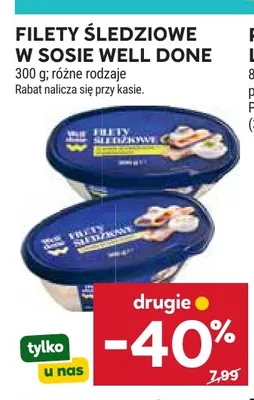 Filety śledziowe w sosie Well Done promocja w Stokrotka