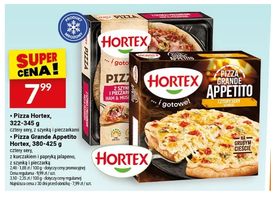 Pizza Grande Appetito z szynką i pieczarkami Hortex promocja w Twój Market