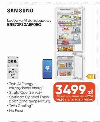 Lodówka Ai do zabudowy Samsung BRB70F30AEF0EO promocja w Max Elektro