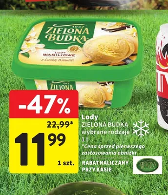 Lody waniliowe Zielona Budka promocja w Intermarche