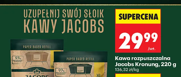 Kawa rozpuszczalna Jacobs Kronung promocja w Biedronka